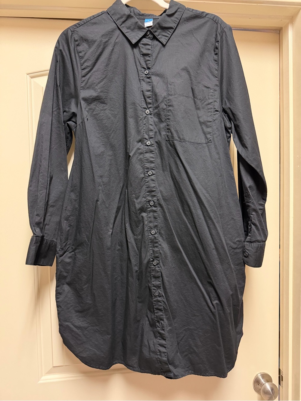 Old Navy Black Button down Mini Shirt Dress